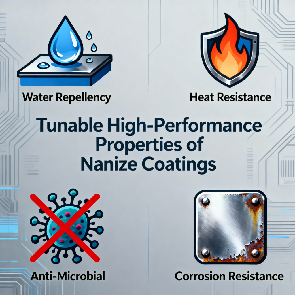 tunable high-performance properties of Nanize coatings.